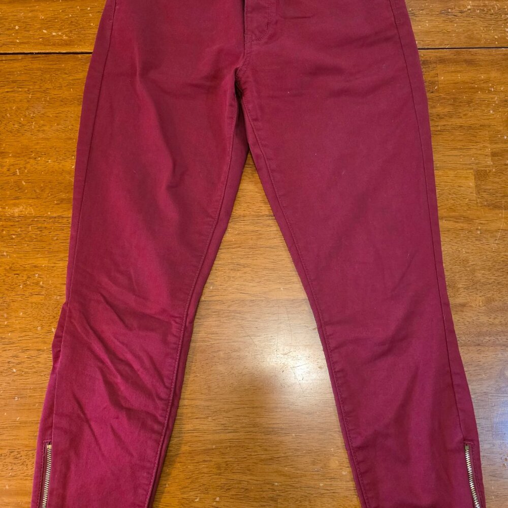 Denizen From Levi's High Rise Ankle Skinny Jeans "10" Red Women's 28x26